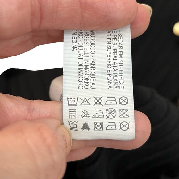 Zara Ribbed Knit Midi Dress Medium Bodycon Mock Neck Half Sleeve Preppy Classic - Picture 8 of 10